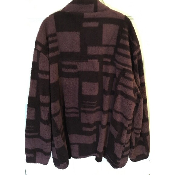BIG & TALL No Boundaries Purple/Black Sherpa Jacket Full Zip 2XL GUC - Picture 5 of 6